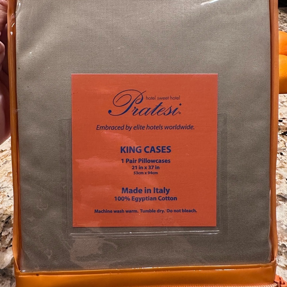 NEW Pratesi Hotel Sweet Hotel Taupe Pillowcase One - Picture 5 of 7